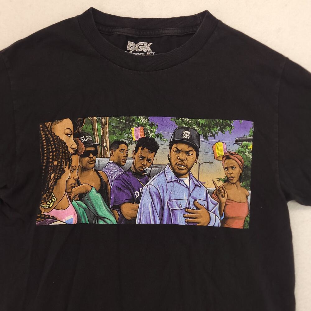 DGK Rap Short Sleeve Graphic Crew Neck Shirt Mens Size Small S Black - Picture 1 of 9